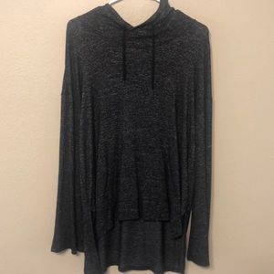 Belle sleeve long tunic with hood!